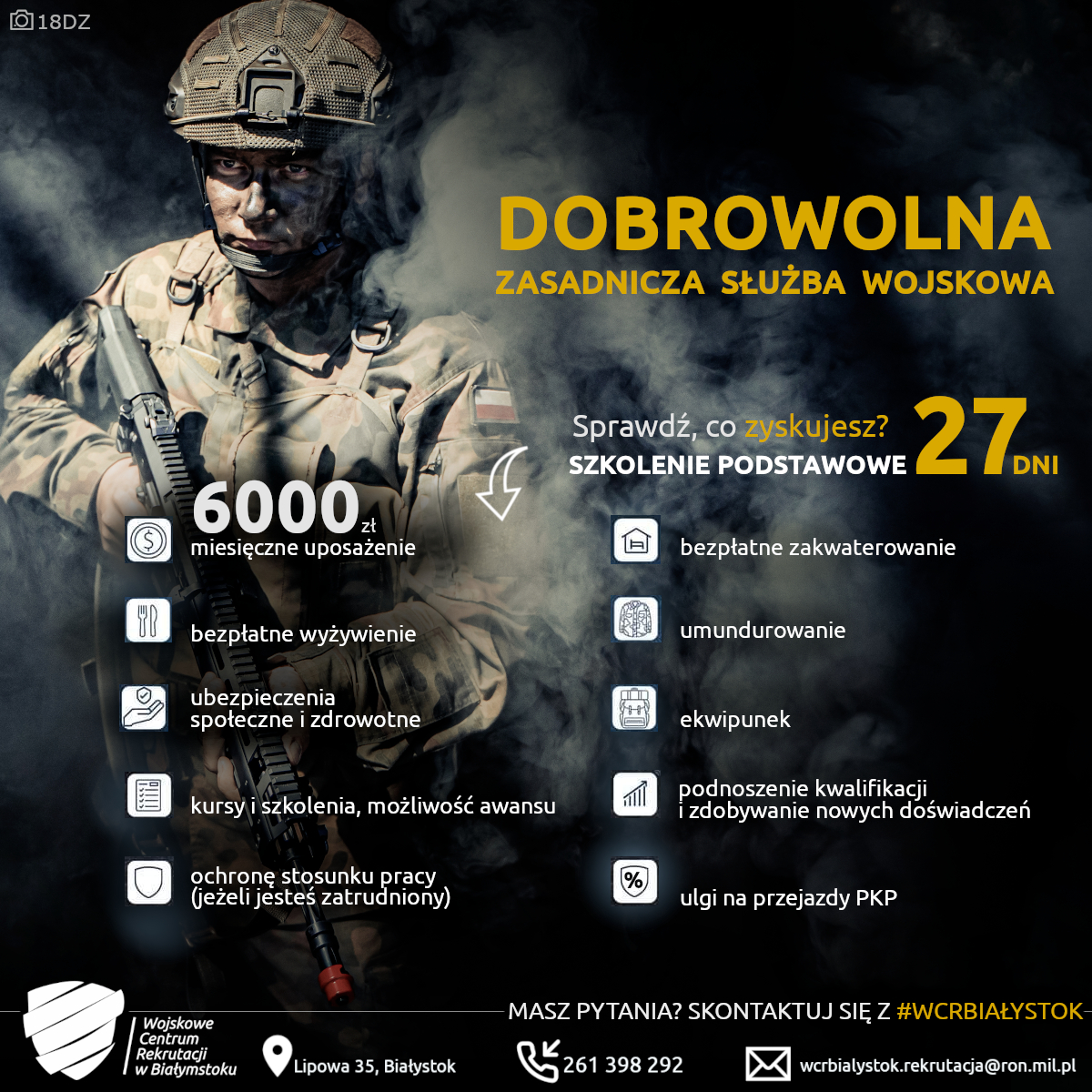 INFOGRAFIKA_DOBROWOLNA ZASADNICZA SŁUŻBA WOJSKOWA 