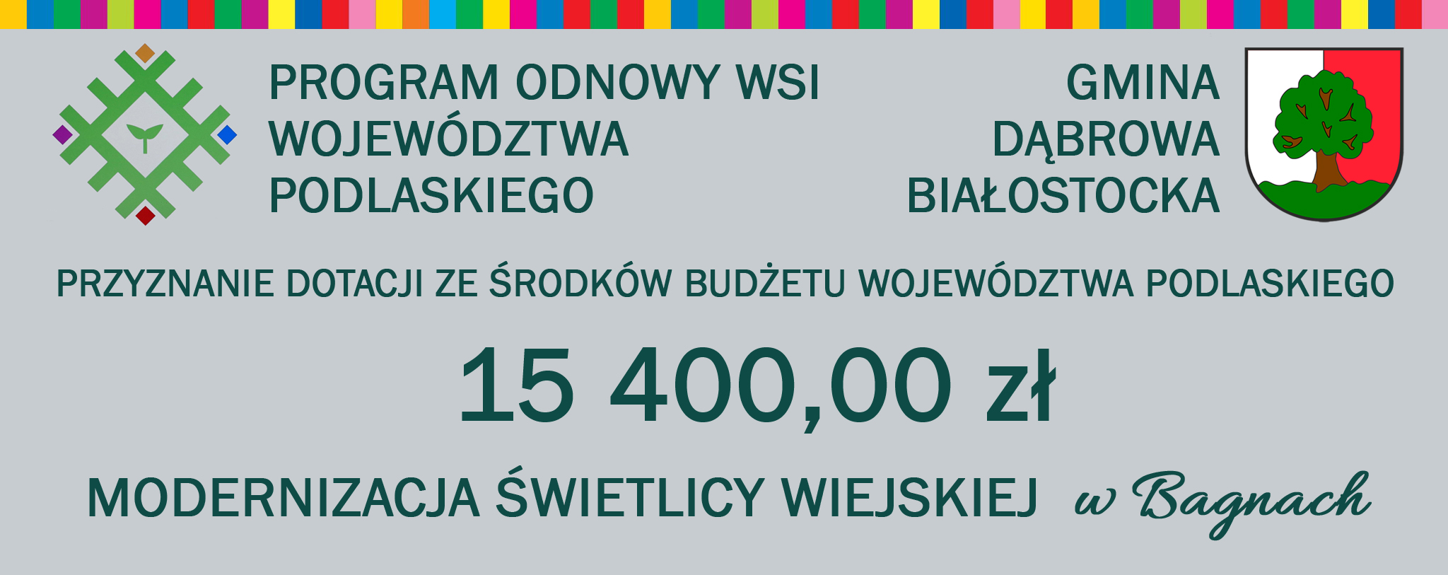 herb dąbrowy białostockiej, logo Program Odnowy Wsi Województwa Podlaskiego