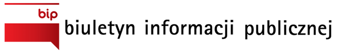 logo bip, wyraz bip na tle biało-czerwonym