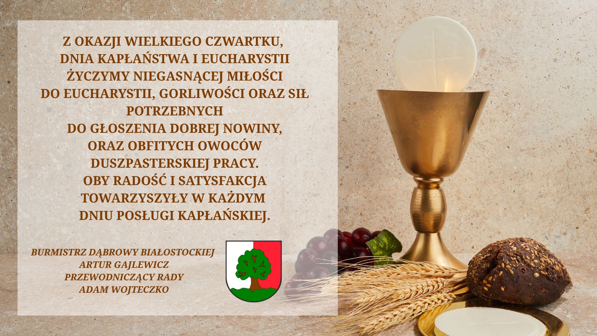 infografika_Wielki Czwartek – Dzień Kapłaństwa i Eucharystii