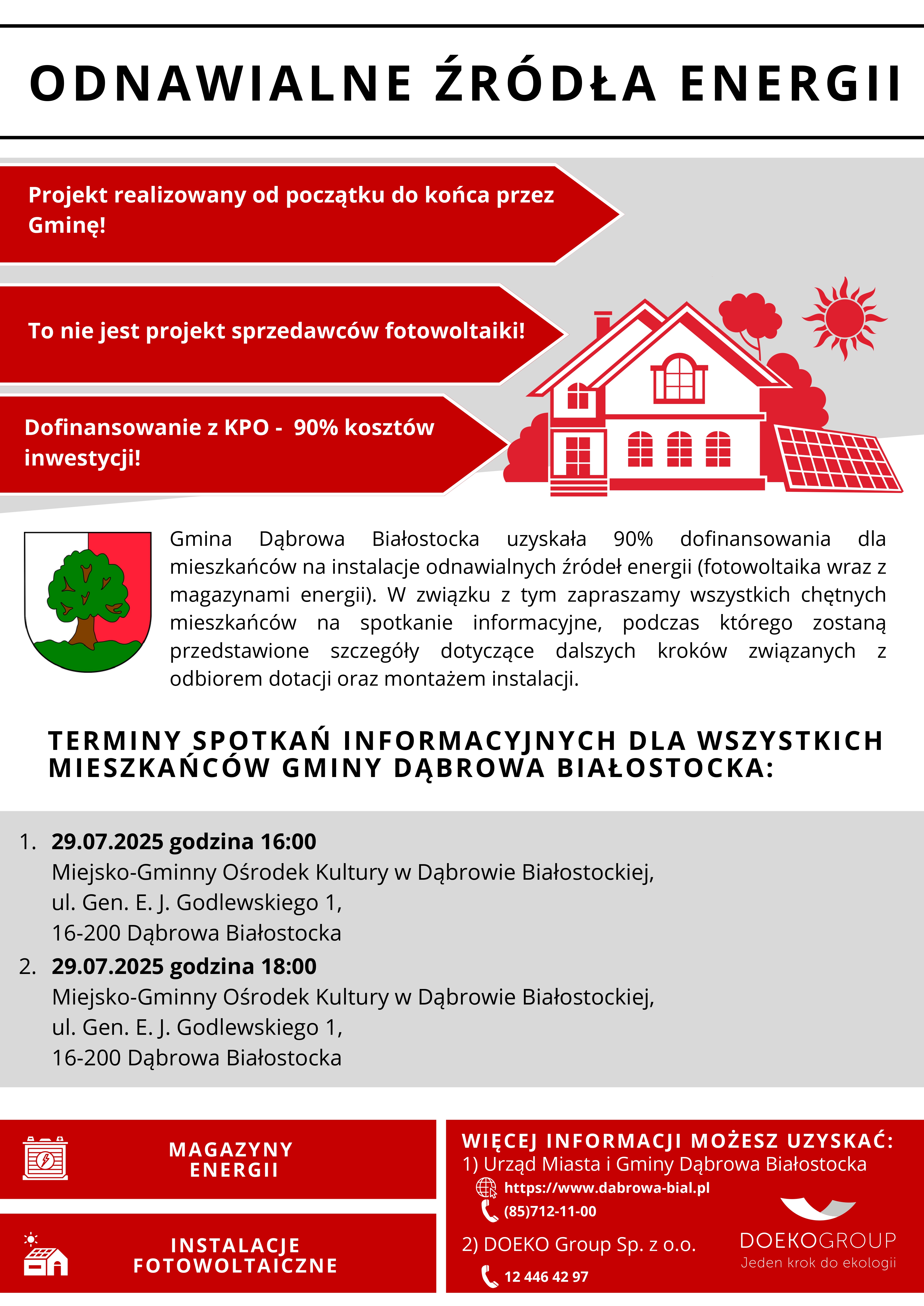 infografika_Spotkania informacyjne dotyczące dofinansowania na instalacje odnawialnych źródeł energii