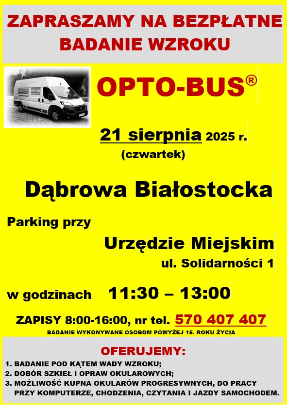 INFOGRAFIKA_Bezpłatne badanie wzroku 
