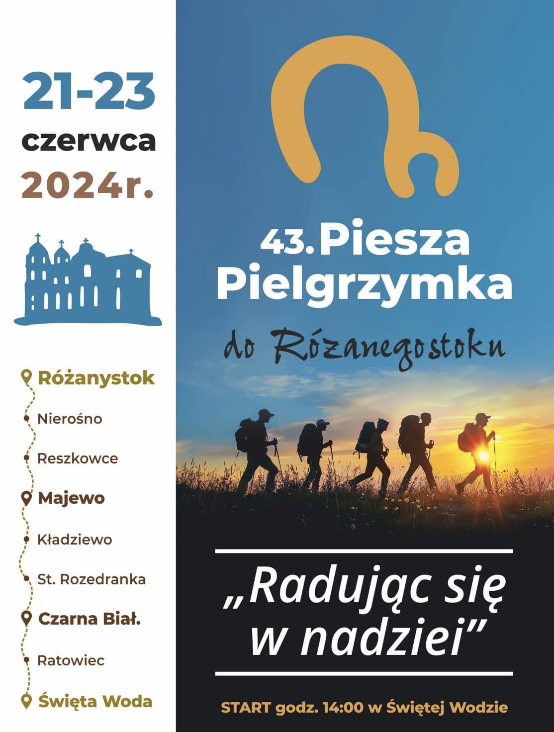 INFOGRAFIKA_43. PIESZA PIELGRZYMKA DO RÓŻANEGOSTOKU