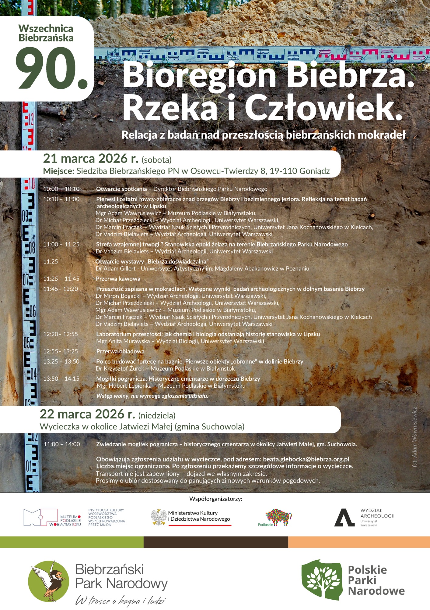 INFOGRAFIKA_90. Wszechnica Biebrzańska pt. Bioregion Biebrza. Rzeka i Człowiek. Relacja z badań nad przeszłością biebrzańskich mokradeł