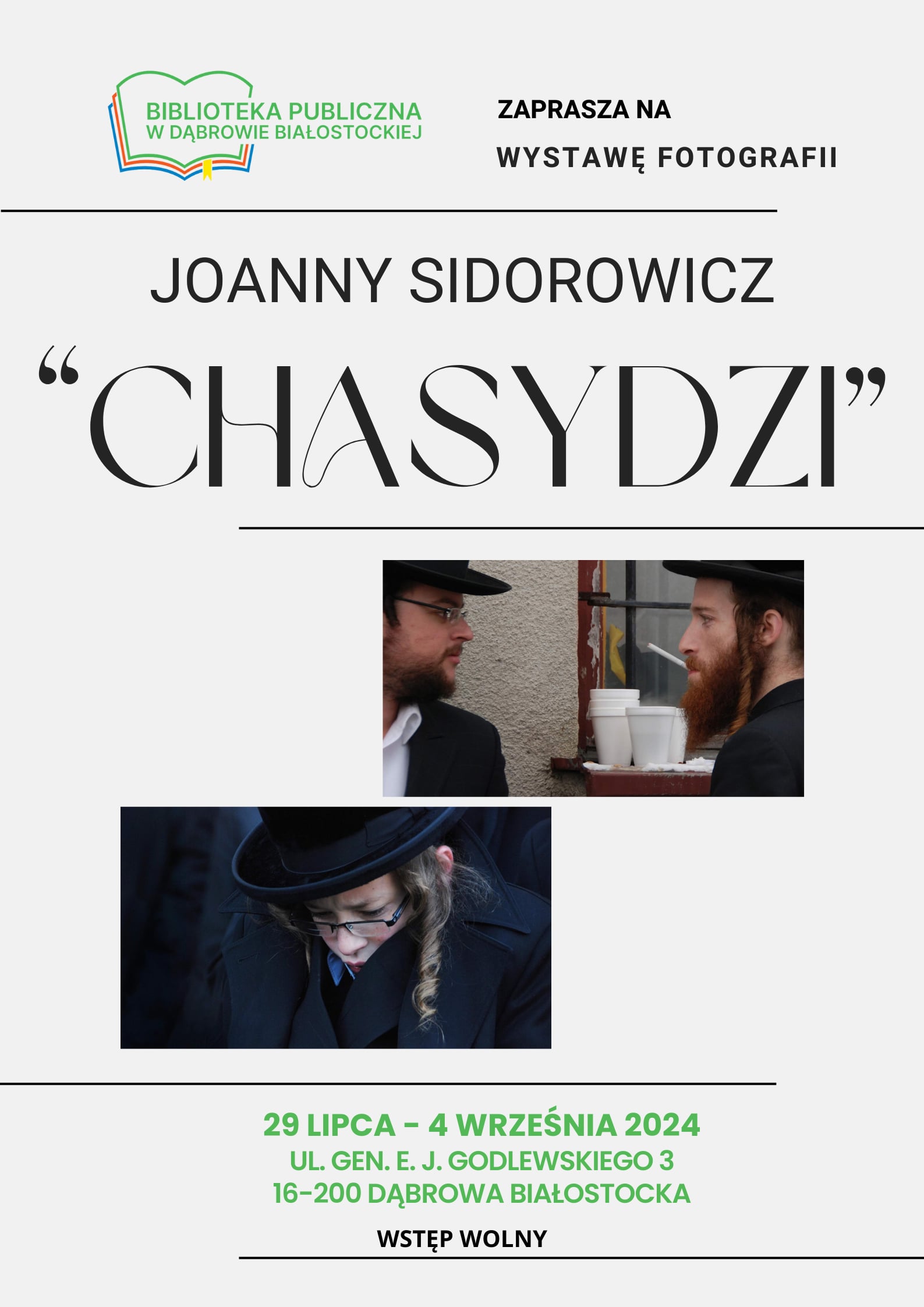 INFOGRAFIKA_"Chasydzi" wystawa fotografii Joanny Sidorowicz